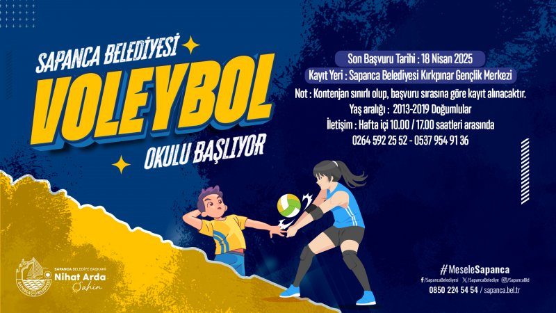 Sapanca Belediyesi’nden Çocuklara Voleybol Okulu
