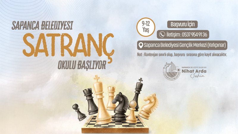 Sapanca Belediyesi Satranç Okulu Başlıyor